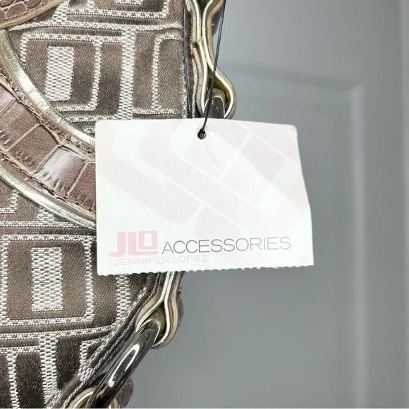 J Lo Hobo Floral Jacquard Natural Shoulder Bag - Picture 9 of 9